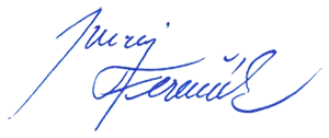 Juraj Ferenčík podpis